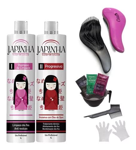 Kit Progressiva Japonesa Profissional Japinha Cosmticos 1 L