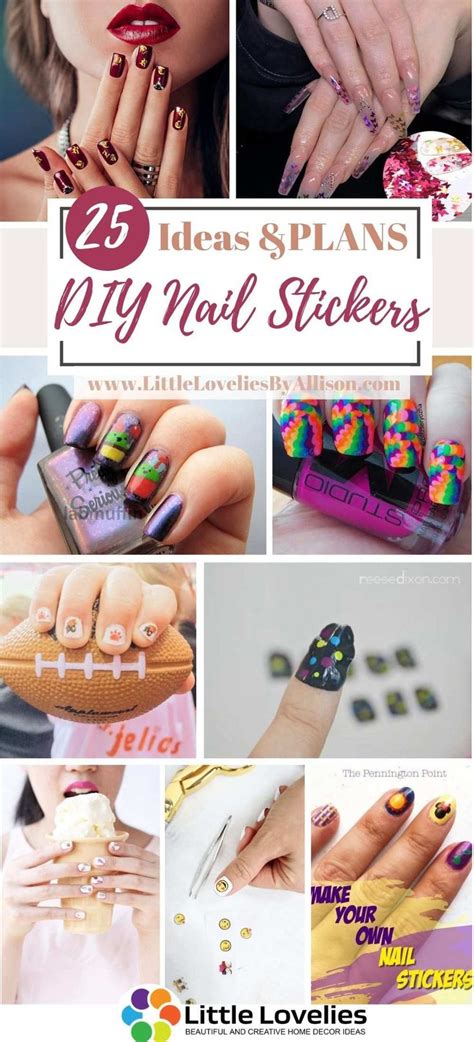 25 Diy Nail Stickers How To Make Nail Decals Diy Nails Stickers