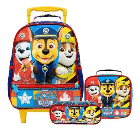 Kit Mochila Rodinha Infantil Patrulha Canina Lancheira G MercadoLibre