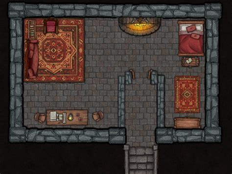 First try with the battlemap builder, it's just a bedroom : r/inkarnate