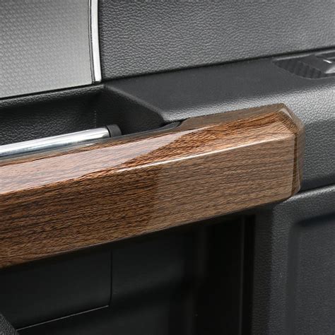 Voodonala Wood Grain Inner Door Handle Covers Trim For Ford F150 2015