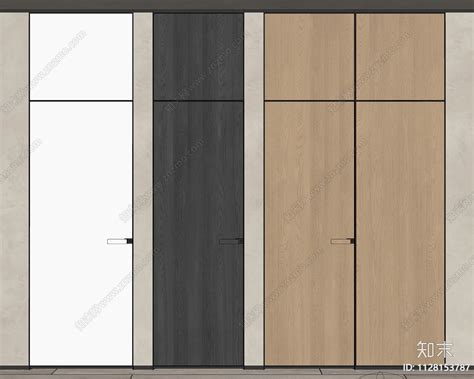 现代极简门su模型下载【id1128153787】知末su模型网