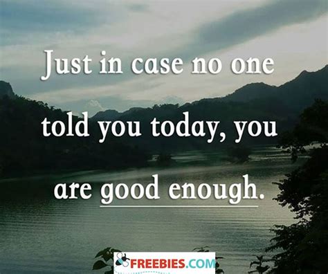 Just In Case No One Told You Today You Are Good Enough Daily