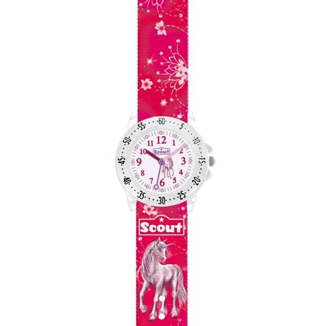 Reloj de cuarzo Scout Rojo Unicornio para niña de metal y textil 280378007