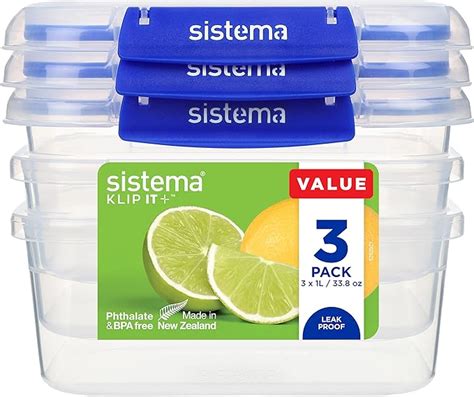 Sistema Klip It Plus Food Storage Containers L Leak Proof