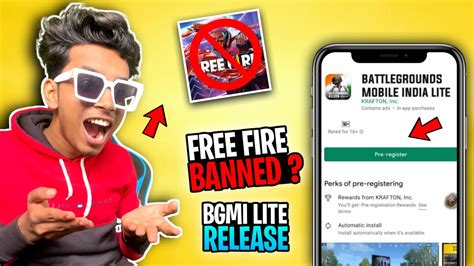 PUBG Mobile Lite Unban But Free Fire Bannned Free Fire Remove On