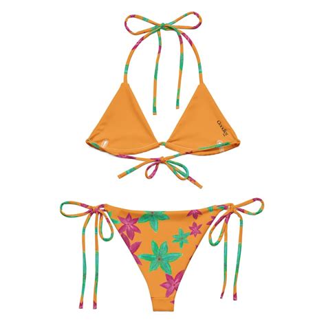 Tropical Bikini Floral Printed Bikini 90s 80s Floral Triangle Bikini Hot Girl Summer Y2K