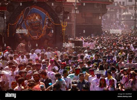 Devotees gather around the UNESCO world heritage site, Basantapur ...