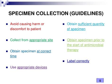 Medical Microbiology Laboratory Sample Collection