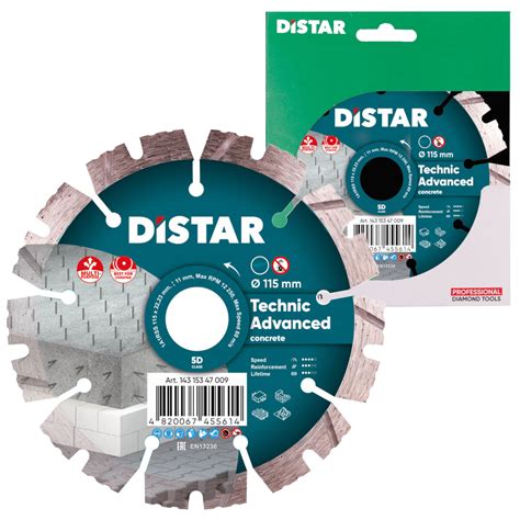 DISTAR Tarcza Diamentowa Do Betonu Technic Advanced 115mm X 22 23mm