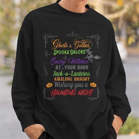 Ghosts Goblins Spooks Galore Scary Witches At Your Door Sweatshirt