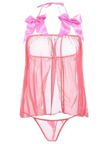 Sexy Plus Size Lingerie Cami Babydoll Mesh And Sheer Cheap With Free Shipping