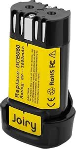 Amazon Joiry 8V Battery For DEWALT 2000mAh Li Ion Replacement