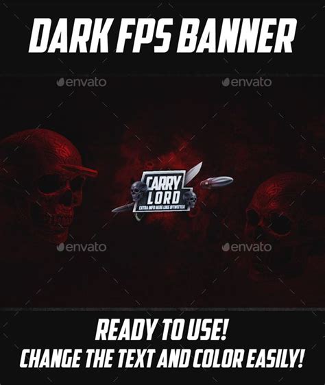 Youtube Fps Banner Psd Template Psd Templates Banner Youtube Design