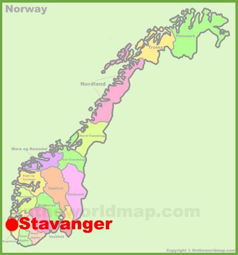 Stavanger location on the Norway Map