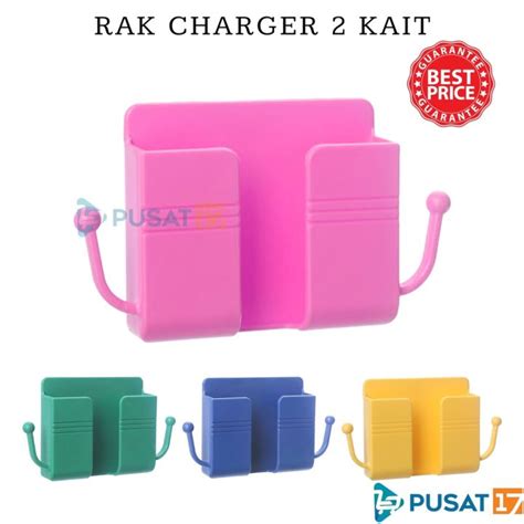 Pusat Rak Charger Kait Tempel Dinding Holder Tempel Dinding