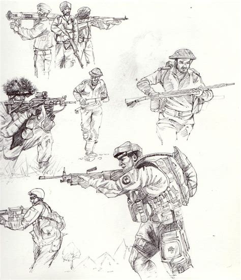 Soldiers Fighting Drawing Np