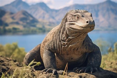 Premium Ai Image View Of Komodo Dragon In Nature