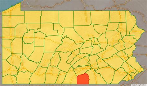 Map of Adams County, Pennsylvania - Thong Thai Real