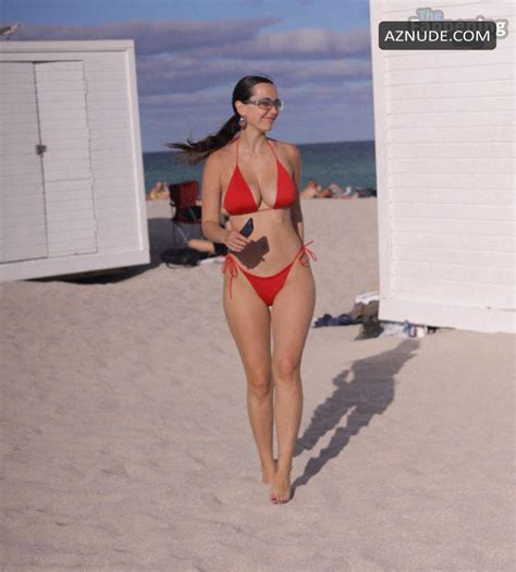Iva Kovacevic Sexy Shows Off Her Gorgeous Body Wearing A Hot Red Bikini In Miami Aznude