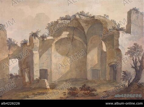 Charles Louis Clerisseau Ruins Of A Building At The Villa Of Emperor