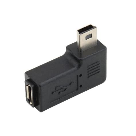 Adaptateur 90 Degré Micro Usb Femelle Vers Mini Usb Male Cdiscount Informatique