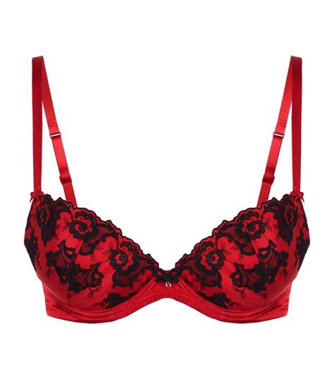 Aubade Silk Padded Plunge Bra In Red Modesens Plunge Bra Bra Romantic Design