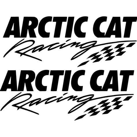 Sticker X2 Artic Cat Racing Negru 25cm Emagro