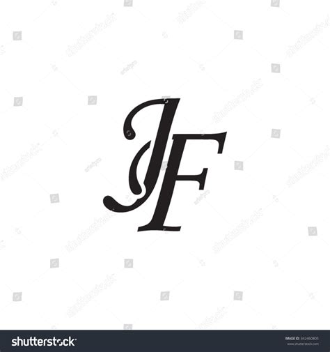 Jf Initial Monogram Logo Stock Vector Illustration Shutterstock