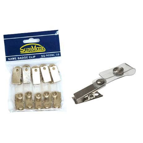 Suremark Name Badge Metal Clip Pack Of Sq C