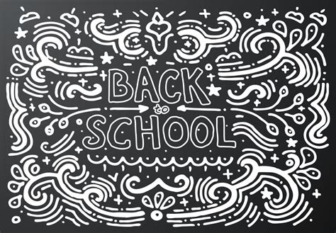 Back to school chalkboard sketch Vector illustration 7520927 Vector Art ...