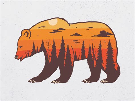 Bear Forest by Mangustudio on Dribbble