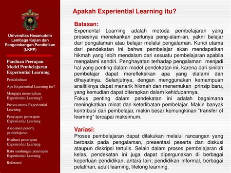 Model Pembelajaran Experiential Learning Ppt Download