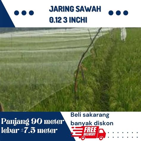 Jual Jaring Sawah Jaring Burung Sawah Jaring Padi Panjang 90 Meter