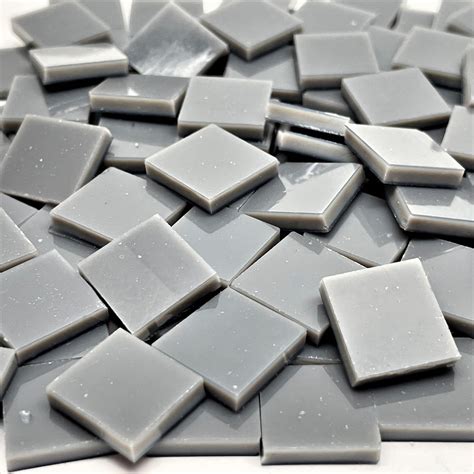 Pewter Gray Opal Stained Glass Mosaic Tiles Coe 96 Mosaic Tile Mania