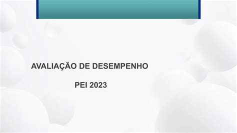 Apresentação Formação Avaliação de Desempenho PEI PPT