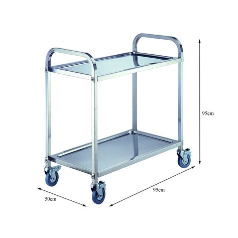 Stainless Steel 2 Tier Trolley