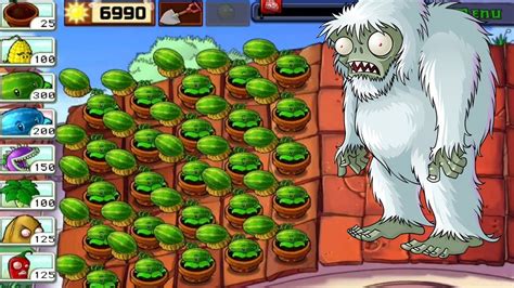 Plants Vs Zombies All Melons Vs All Zombies Last Stand Roof 5 Flags