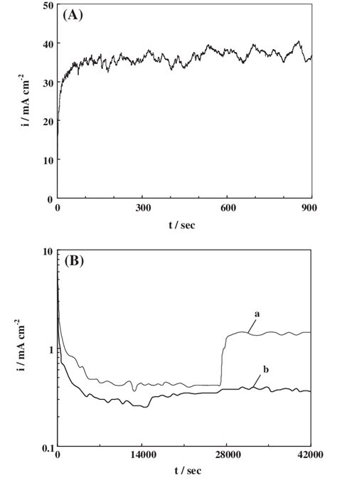 Chronoamperometric Curves Obtained At V Vs Ag Agcl In M Nacl