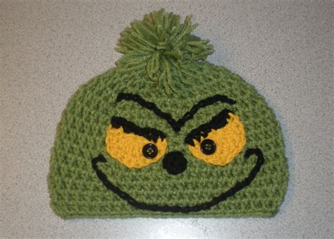 Crochet Grinch Beanie Grinch Hat Christmas By Cuterthanajunebug