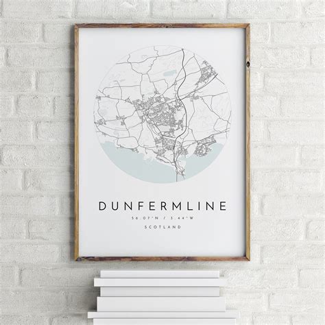 Dunfermline Map Dunfermline Scotland City Map Home Town | Etsy