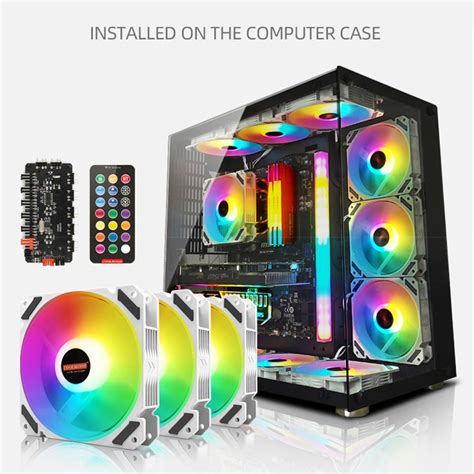 Coolmoon Kit Coolers Fan Mm Rgb Cooling Fans With Smart Hub Conttrol