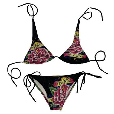 Ed Hardy Womens Multi Bikinis And Tankini Sets Depop