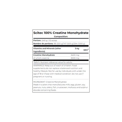 100% creatine monohydrate 300g-Scitec Nutrition-Creatine ...