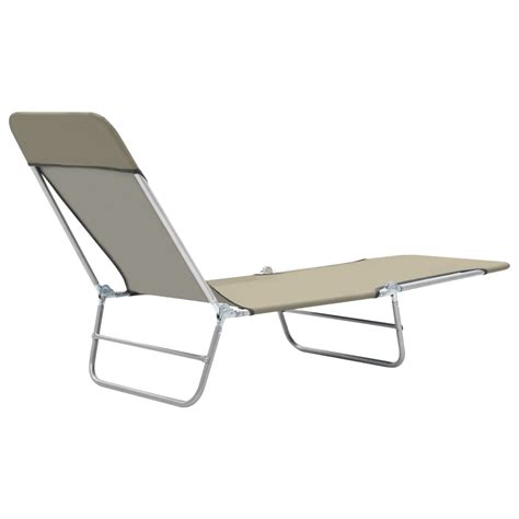 CHAISE LONGUE TRANSAT Chaises Longues Pliables 2 Pcs Acier Et Tissu