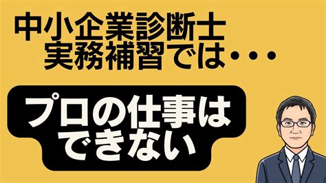 中小企業診断士実務補習では・・・ プロの仕事はできない 仕事・転職・副業【 まとめ動画