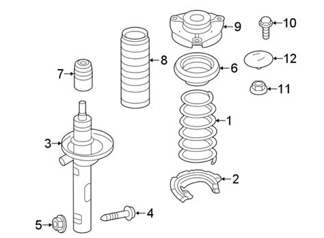 Volkswagen Golf R Strut Shock Abs Suspension Cartridge And