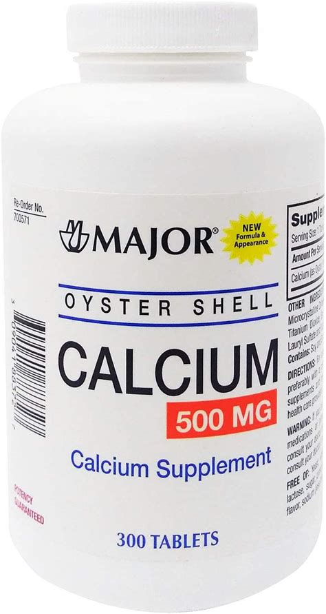 Major Oyster Shell Calcium 500 Mg 300 Ct Calcium Gummies Calcium Supplement Bone Health