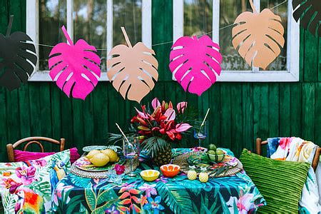Royalty-Free photo: Exotic Garden Party Decorations | PickPik