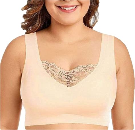 Womens Seamless Bra No Underwire Comfort Sports Support Bras Plus Size